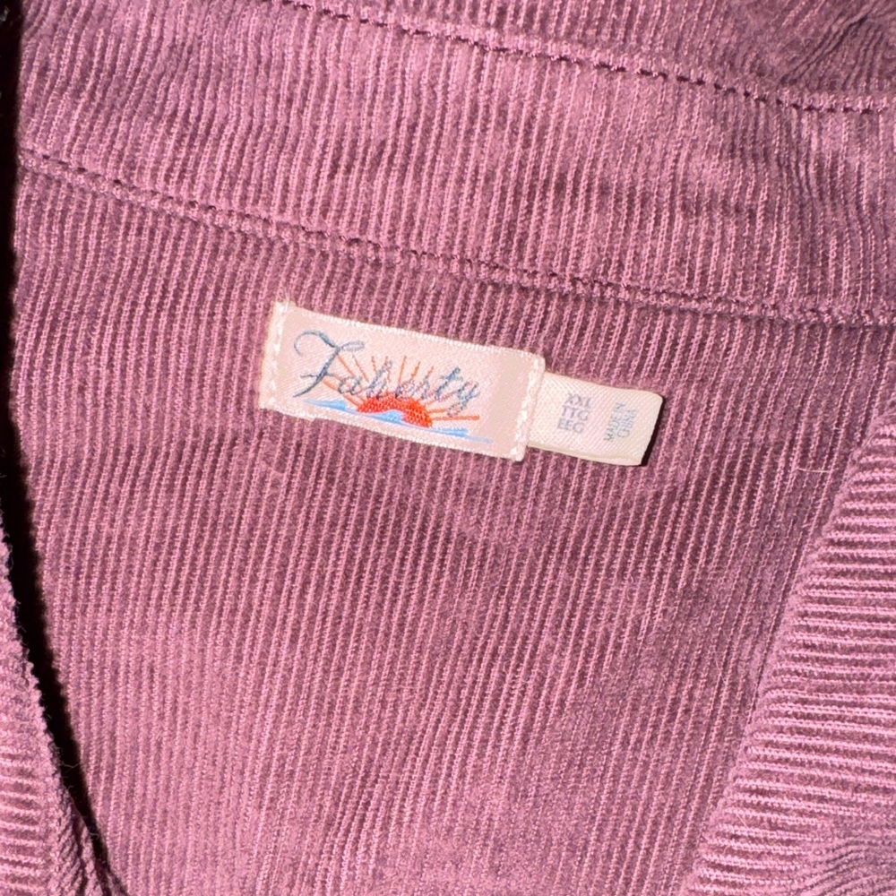 Faherty Purple Corduroy Button Down Shirt - Picture 2 of 4